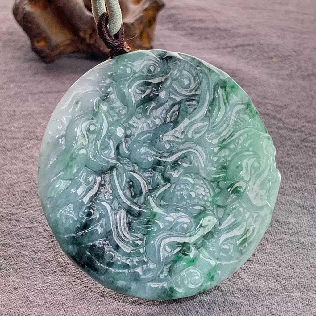 Burma A-Grade Natural Jade Leaf Pi Xiu Pendant