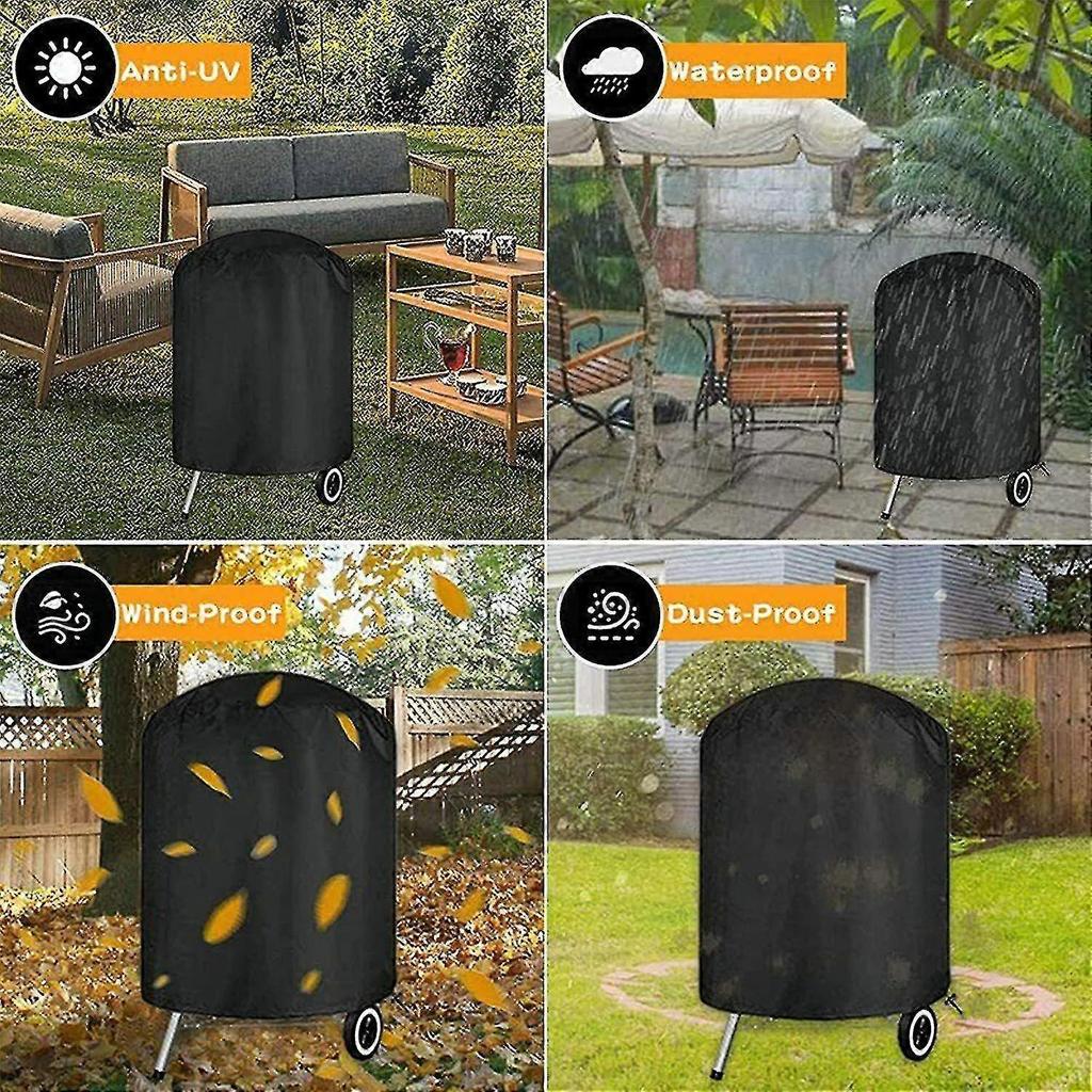 Outdoor Round Bbq Grill Cover Furniture Dust Cover Starlight
