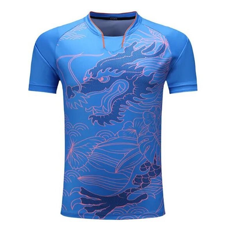 Quick-Dry Badminton Sport Set Men Women Short Sleeve Training Jersey Tennis Volleyball Team Uniform