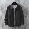 Men's Casual Denim Jacket - White & Black, 2022 Spring/Autumn Collection, Solid Color, Trendy All-Match Design