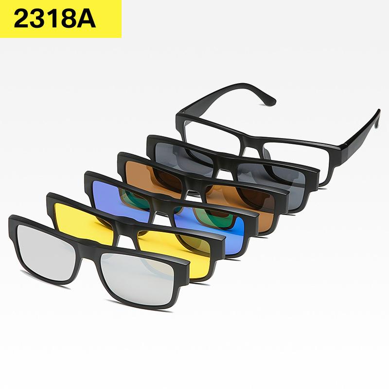 2249A 6 в 1 оправа для очков для мужчин и женщин с 5 шт. клипсами на поляризованные солнцезащитные очки магнитные очки мужские компьютерные оптические