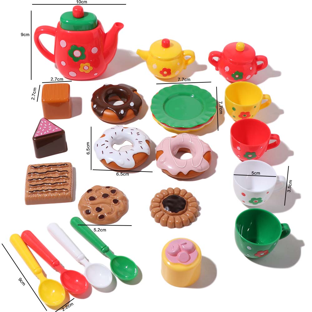 Cake Dessert Playhouse Kitchen Toys Kettle Cookies Tea Set for Girls New Year Gifts