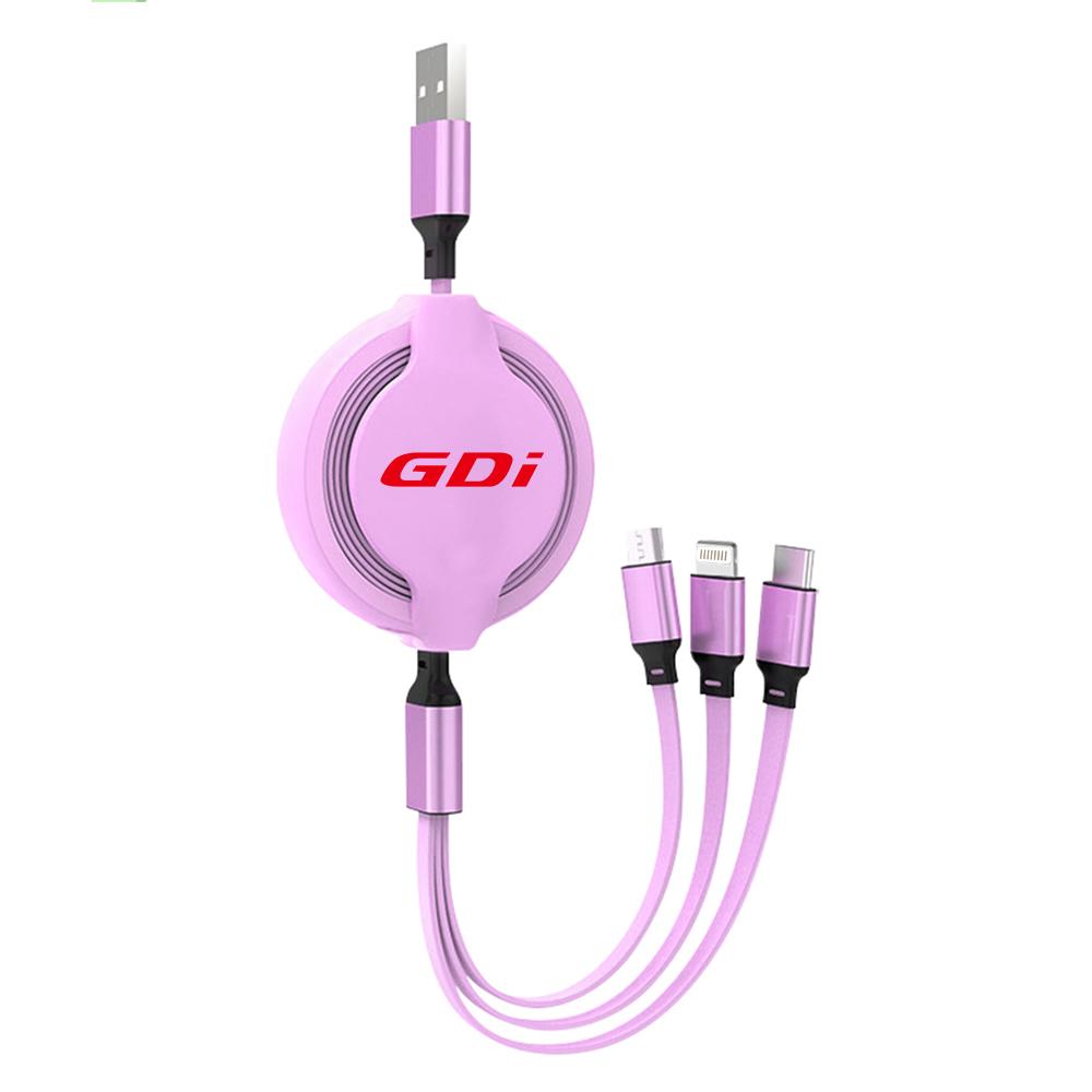 Fast Charing Data Cable Multifunctional USB Cord Car Badge Charger Tool Accessories For Hyundai GDI I10 I20 I30 IX20 IX35 Tucson
