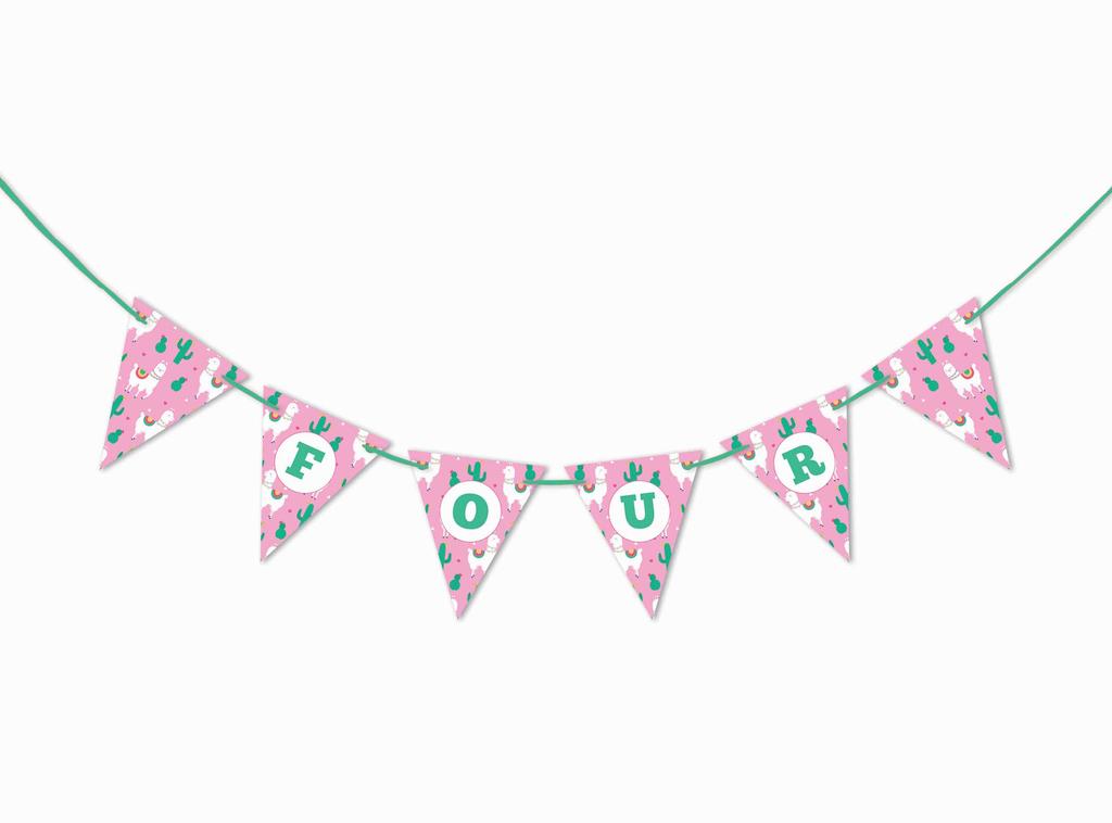 Inkdotpot Birthday Party Decorations Happy Birthday Party Garland Baby Girls Stripe Pennant Banner