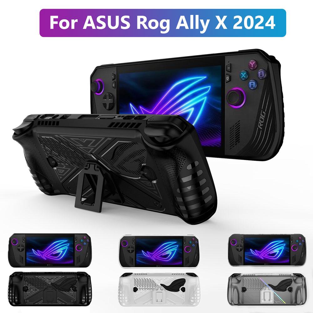 Чехол TPU Clear Hard Case with Stand для ASUS Rog Ally X 2024, Rog Alloy X Accessories Защитный чехол Soft Skin Kickstand Grip Case