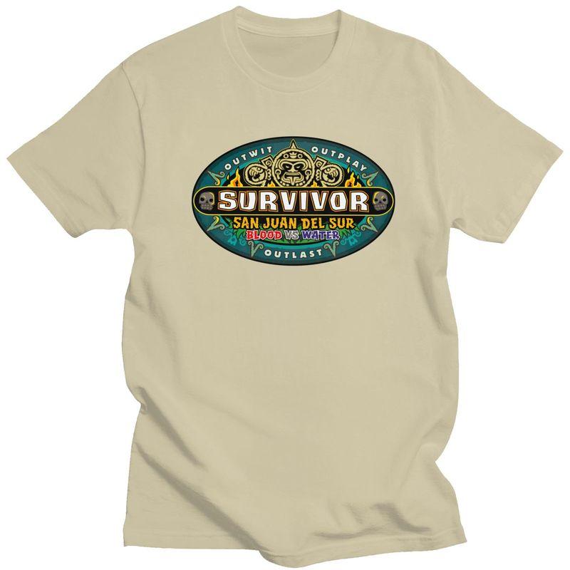 Мужская футболка Survivor для игры-приключения и телешоу, короткий рукав, повседневная, крутая, свободный крой, 100% хлопок, подарок
