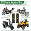 BULLSPANN Universal Motorcycle Hand Grip Cover Non-slip Aluminum Alloy Rubber Handlebar Grip Motorcycle Scooter Yellow 1 Pair 22mm 24mm