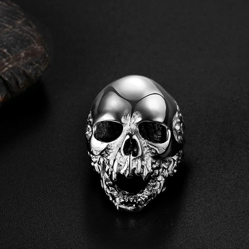 OIDEA кольцо мужские кольца мужские Нет. 19 череп череп череп мотив блестящий простой мужской аксессуары модные аксессуары нержавеющая сталь крутой уникальный винтаж