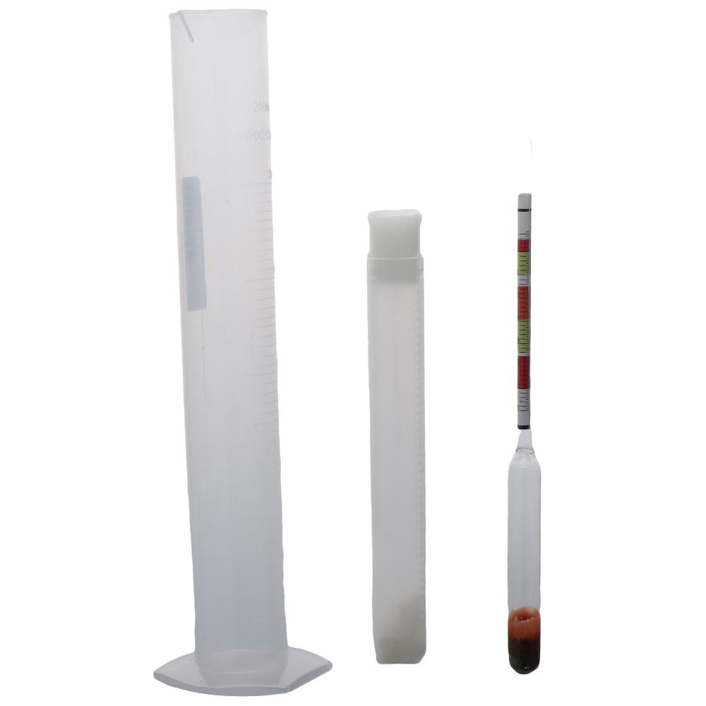 3Pcs with Storage Bag Beer Alcohol Meter Test Jar Kit Hydrometer Alcohol  Wine Beer Mead