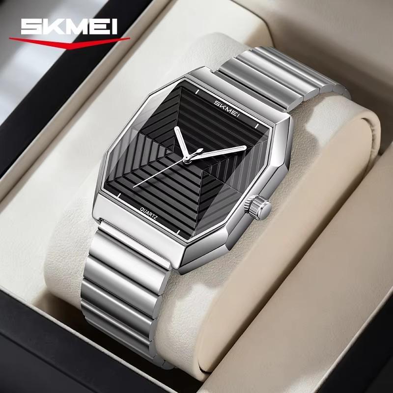Fashion Quartz Watch Unique Design Stainless Steel Men's Wristwatches Business Watches for Men