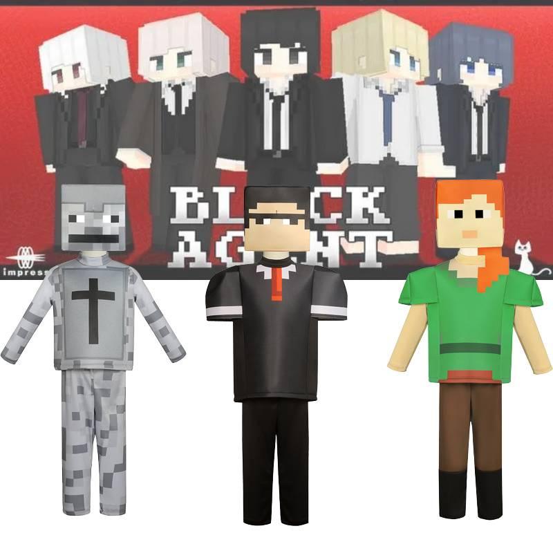 Minecraft Детский Прочный Полиэстер Костюм Алекса Косплей Игровой Сценический Костюм Для Хэллоуина Рождества Реквизит