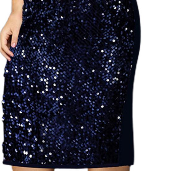 Леди Нижние юбки больших размеров блестящее вечернее платье в стиле пэчворк с блестками вечернее платье для банкета