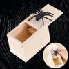 Trick Spider Смешная пугающая коробка Деревянная скрытая коробка Качественная шутка Деревянная пугающая коробка Веселая игра розыгрыш Трюк друг Офисные игрушки
