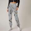 Женские повседневные модные свободные брюки с цифровым принтом и широкими штанинами.