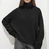 Winter Women's Versatile Solid Color Sweater Temperament Warm Women's High Neck Sweater Knitted Laydown Shirt
