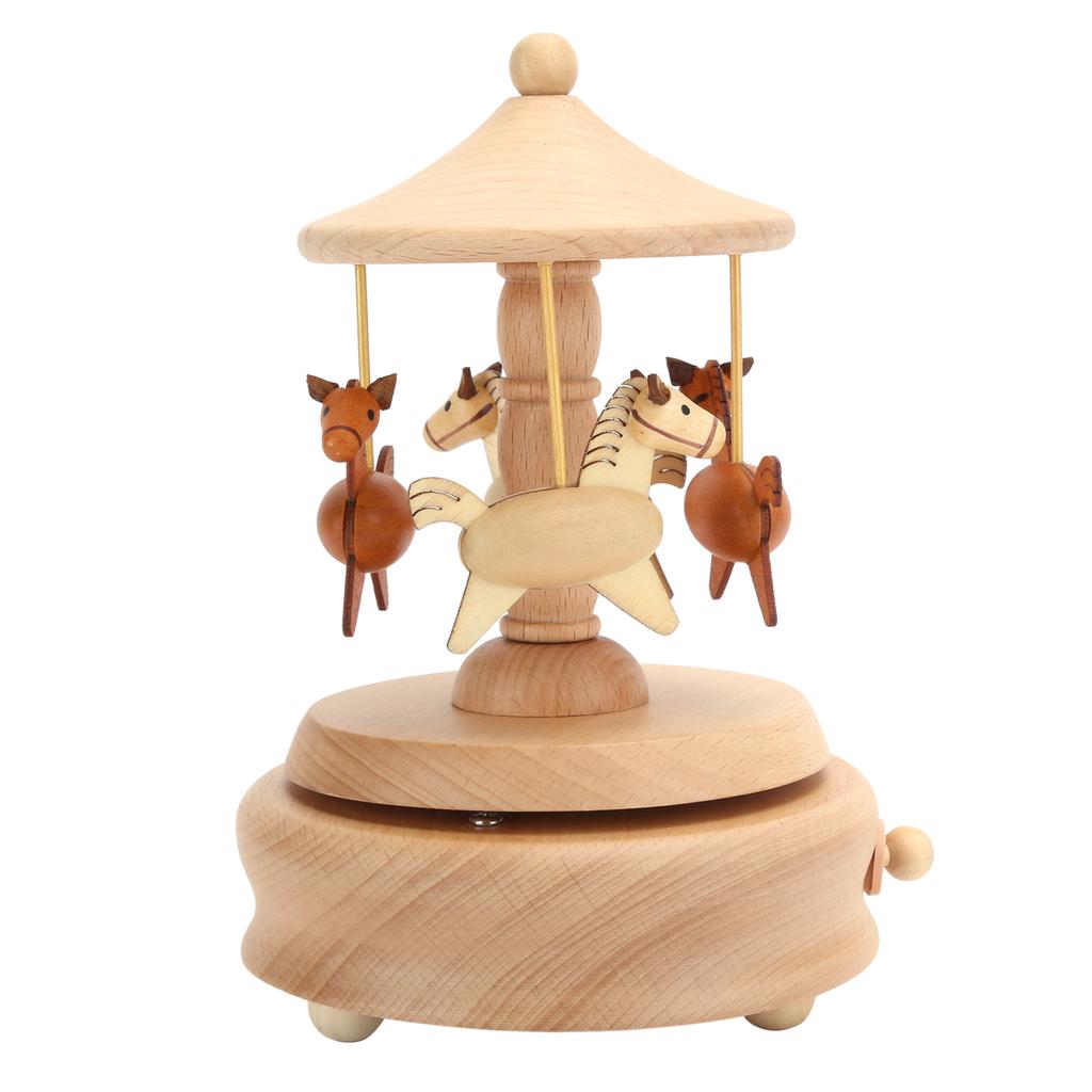 Милая музыкальная шкатулка, деревянная вращающаяся музыкальная шкатулка, изделия из дерева, подарок на день рождения, домашний декор