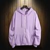 Men Hoodie Coat Solid Color Zipper Long Sleeves Cardigan Pockets Keep Warm Drawstring Hooded Plush Spring Coat Male Clothes