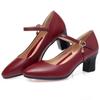 Cresfimix женские легкие винно-красные туфли-лодочки для офиса на квадратном каблуке, женские повседневные высококачественные черные туфли из искусственной кожи для вечеринок a6661z
