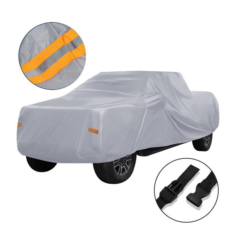 Motoforti Pickup Truck Cover for Ford F150 Crew Cab Pickup 4 Door 6.5 Feet Bed 2004- Sun Rain Dust Wind Protection