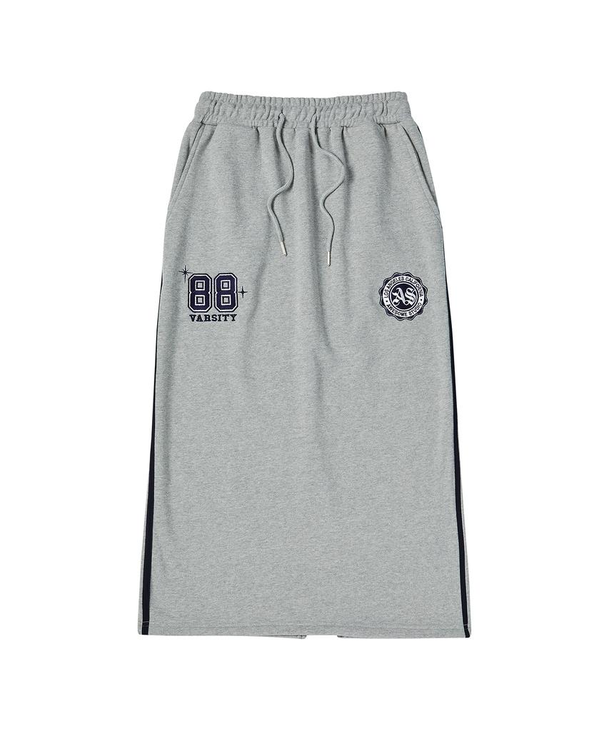 Awesome Studio Line Color Block Sweat Long Skirt Dark Navy