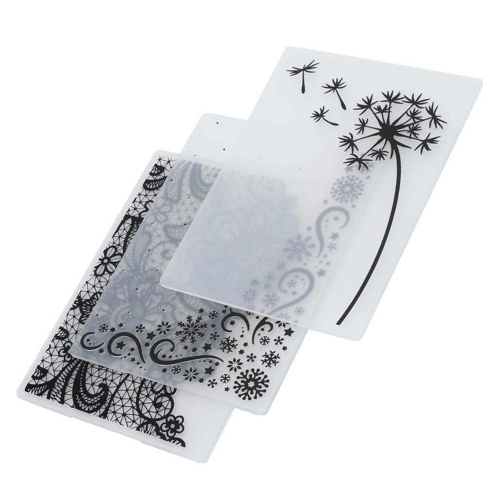 3 шт. Пластиковые папки для тиснения Изготовление открыток Скрапбукинг Тисненый шаблон Бумага Инструмент для поделок
