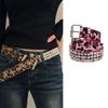 Fur Punk Rivet Belt Buckle Y2K Belt Fashion Gothic Waistband  Jeans Accessories