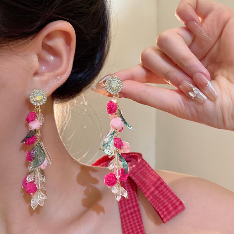 Летние милые серьги с цветами: Универсальные серьги-гвоздики высокого класса с иглой из серебра 925 пробы