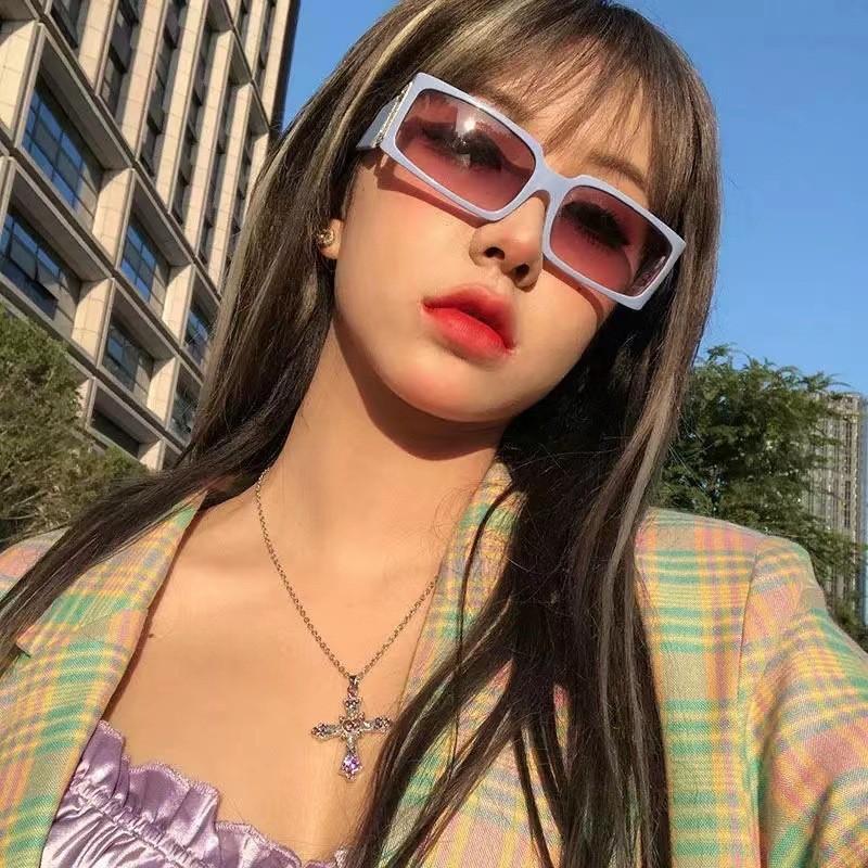 Ожерелье с подвеской-крестом из стразов, модная бижутерия из сплава, женский подарок, украшение