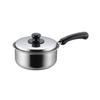 Maruyama Areon Stainless Steel Saucepan, 18cm, AO2-18K, Induction and Gas Stove Compatible, with Lid, Made In Japan, Tsubame-Sanjo