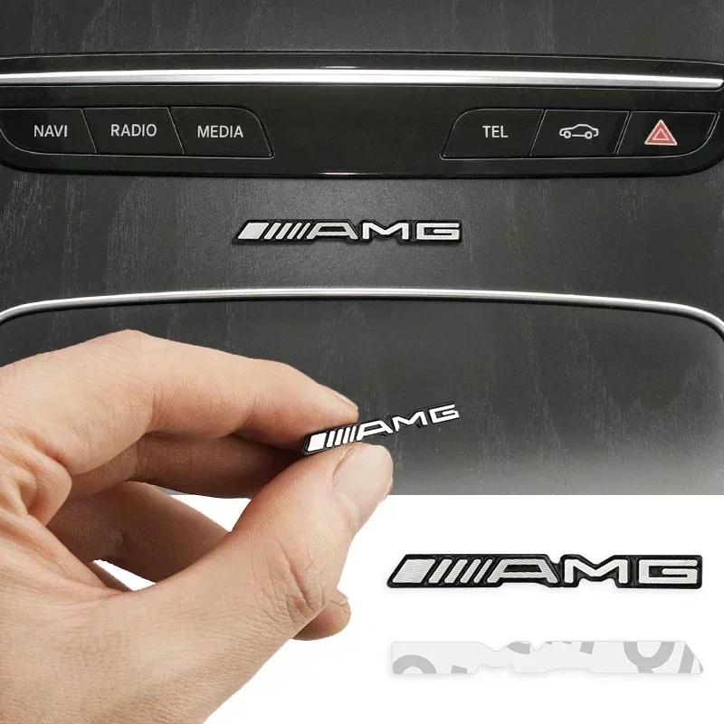 FCUI6 10Pcs Metal Car Audio Decoration Sticker Auto Badge Decal For Mercedes Benz AMG W203 W204 W205 W209 W210 W211 W212 W176 W140