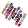 48Grams/Box 12 Colors  Crushed Glass Stones Resin Filling Irregular Broken Stone for DIY Epoxy Resin Mold Crafts Nail Art Decor