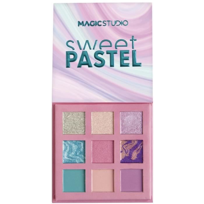 Fard à paupières - Palette 9 fards Sweet Pastel - Couleur Violet - Teinte Pastel - Non Waterproof