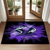 Melbourne Storm Design Crystal Velvet Rug Soft Decorative Mat for Bedroom Entrance