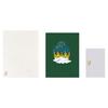 1 Set Foldable Eid Moon Charm Greeting Card with Envelope Small Card Exquisite Folding Thank You Card Message Writable