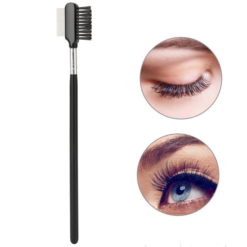 Stainless Steel Eyebrow Eyelashes Dual Use Brush Needle Eyebrow Comb Makeup Tool