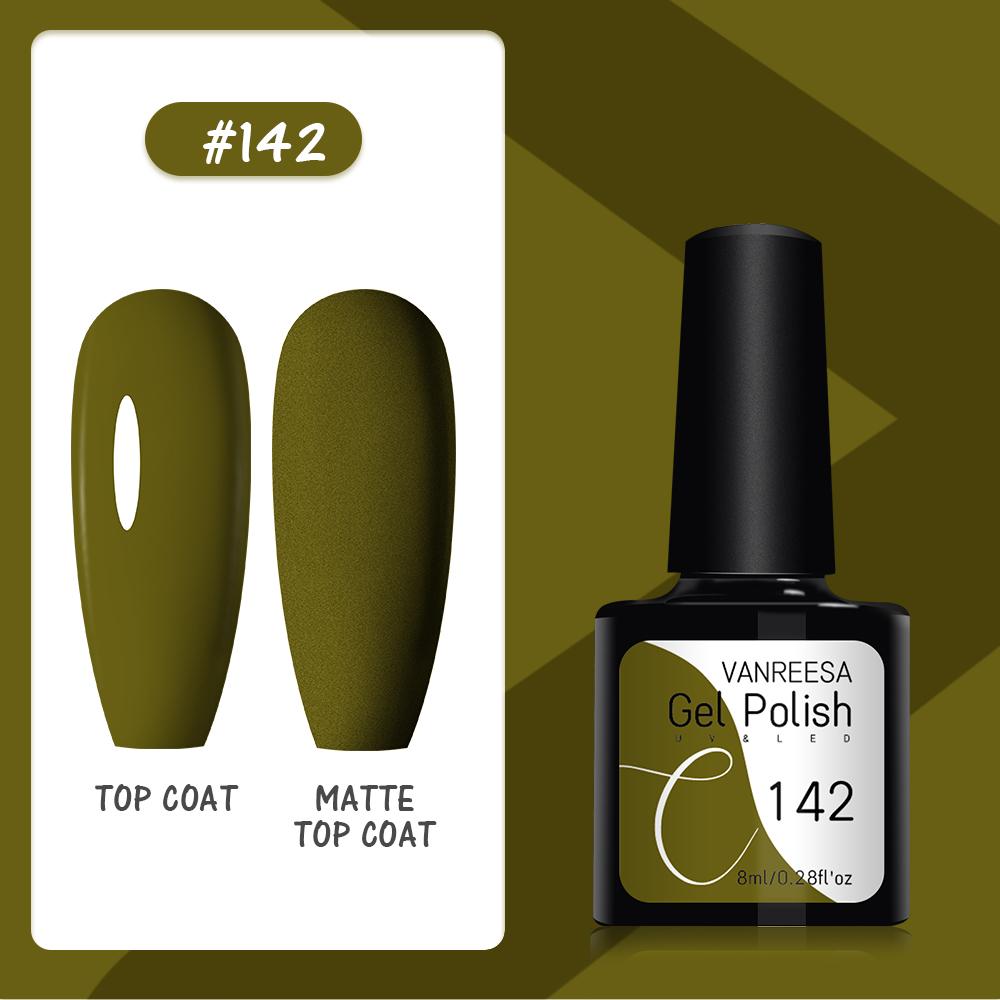 VANREESA Набор гелей для ногтей 111 цветов Гель-лак для ногтей Soak Off Базовое покрытие Верхнее покрытие Маникюр для ногтей УФ-светодиодный полуперманентный лак Стойкий гель для дизайна ногтей