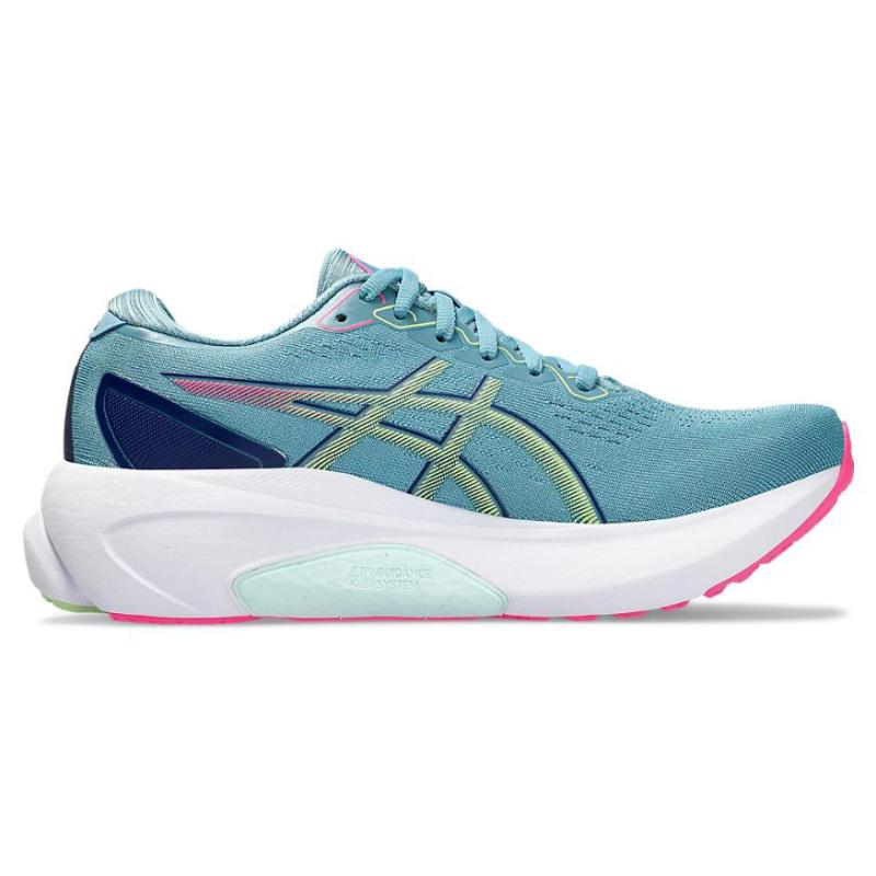 Asics Женские кроссовки Gel Kayano 30 Серый Синий Лаймово-Зеленый Розовый 1012B357-402