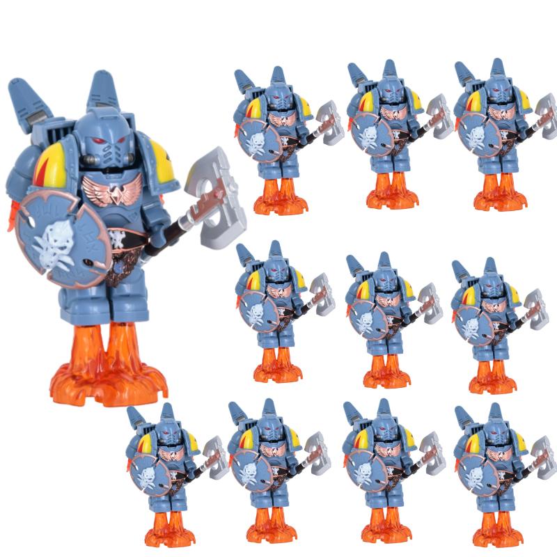 1Pcs New Knights War Angels Ultramarines Templars War Soldiers Mini Action Figures Model Building Blocks Bricks Kids Toys Gift