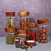 Acacia Wood Lid Glass Airtight Storage Jar for Honey or Bird's Nest