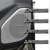 bzdn5 2/4Pcs Car Styling Aluminum Badge Car Audio Decorate Sticker Accessories For Mitsubishi Lancer 9 10 Outlander 3 Asx L200 Pajero