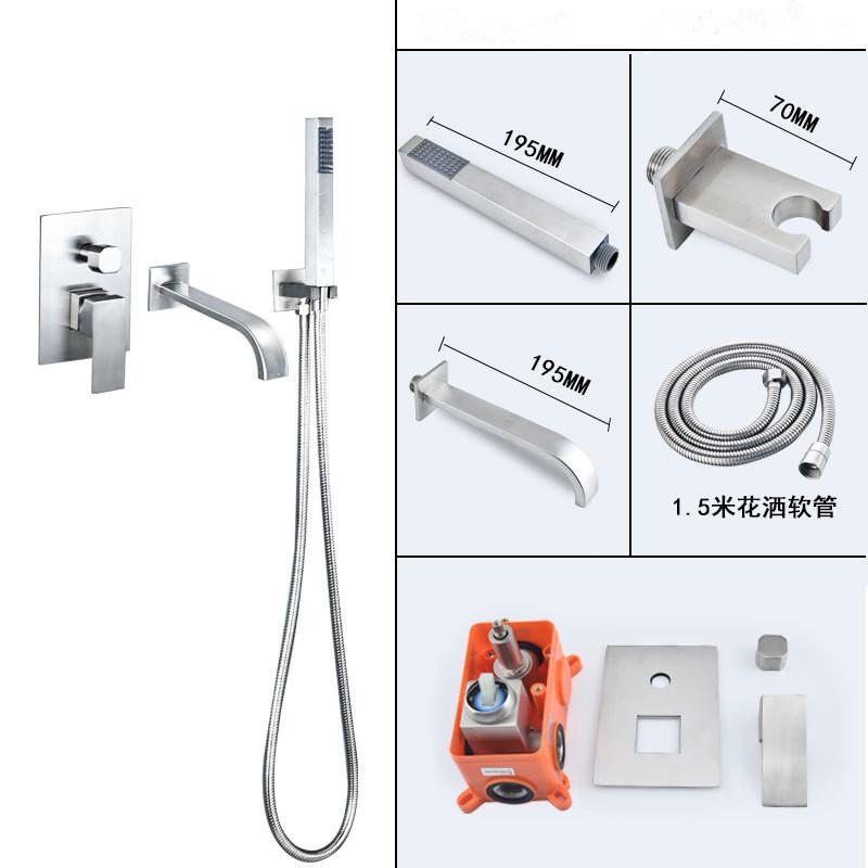 Смеситель для ванны, матовый золотой, смеситель для ванной, смесители для душа с горячей и холодной водой, настенный смеситель для душа для ванны