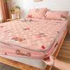 Quilted Bed Mattress Cover Thicken Bed Fitted Sheet Skin-friendly Mattress Topper Cover with Elastic Band Bedcover Bedcloth (No Pillowcase)