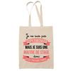 Tote Bag - PLANETEE - Maître De Stage Superwoman - Coton - Beige - Imprimé En France