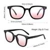 Retro Square Gradient Blush Sunglasses No Makeup Uv400 Protection Anti-Glare Shades Decorative Eyewear For Women & Men