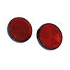 Tsuchiya Yac Car Interior Lighting LED Meteor Reflector Pack of Lamp, Round, Red/Red (Light), DC24V, 2, CE-344R