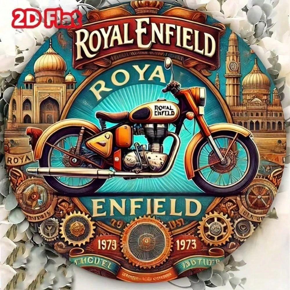Винтажная металлическая табличка Royal Enfield Мотоцикл Настенный Декор, Ретро Гаражное Искусство Жестяной Постер для Домашнего Бара Мужской Уголок Подарок