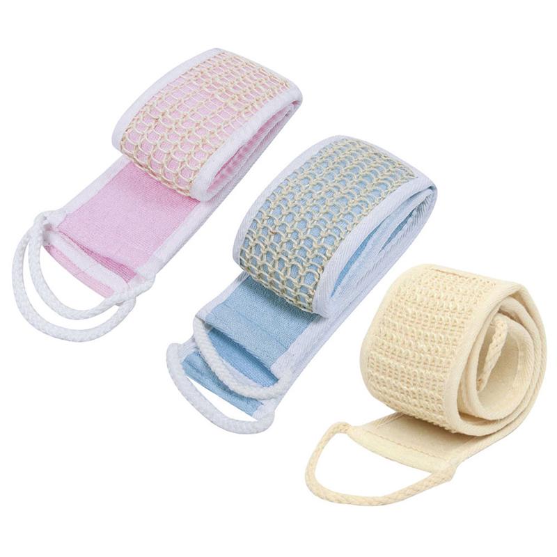 Отшелушивающая люфа, ремешок на спине, губка для душа, скребок для тела, щетка для тела