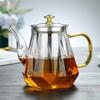 600/8001000ML High Borosilicate Heat-resistant Glass Tea Set Stainless Steel Filter Brewing Teapot Diamond Teapot Brewing Teapot