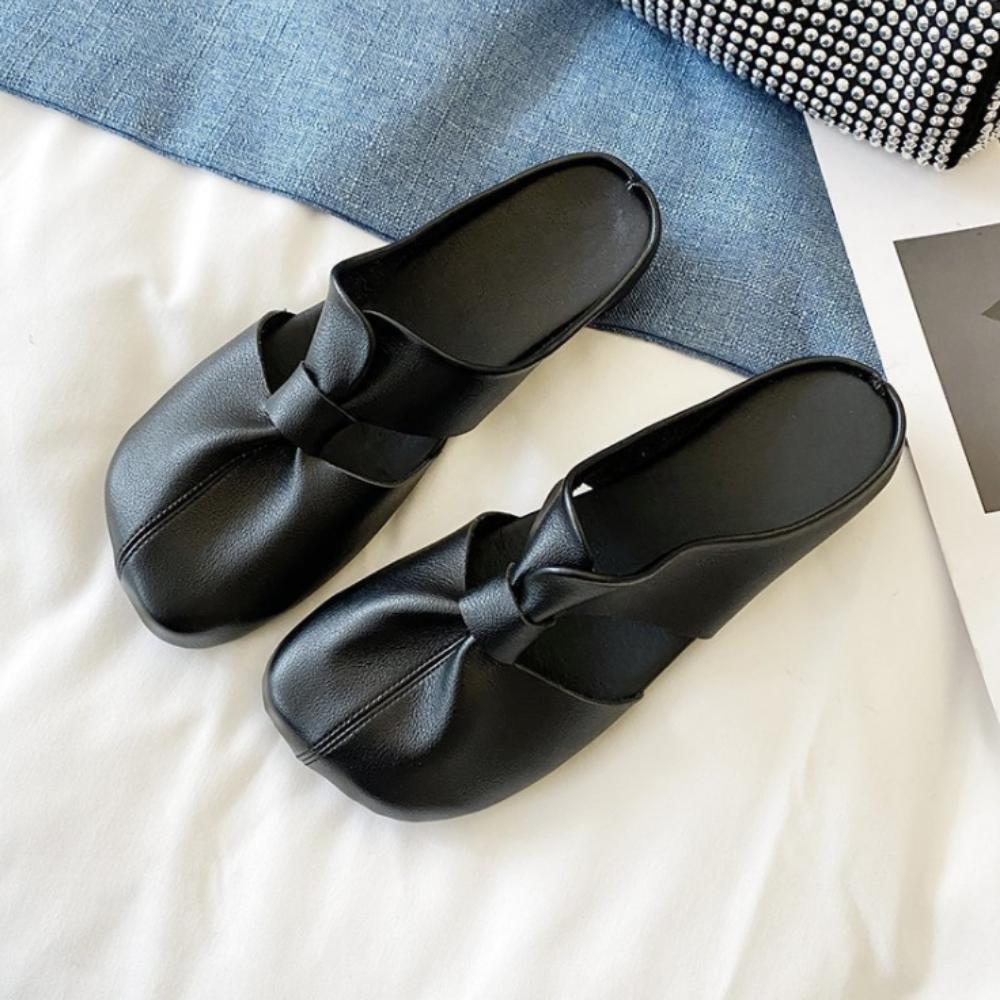 Большой размер 42, женская обувь в стиле ретро, летние тапочки на плоской подошве, кожаные сандалии, модные Zapatillas Casa Mujer Sapatos Femininos