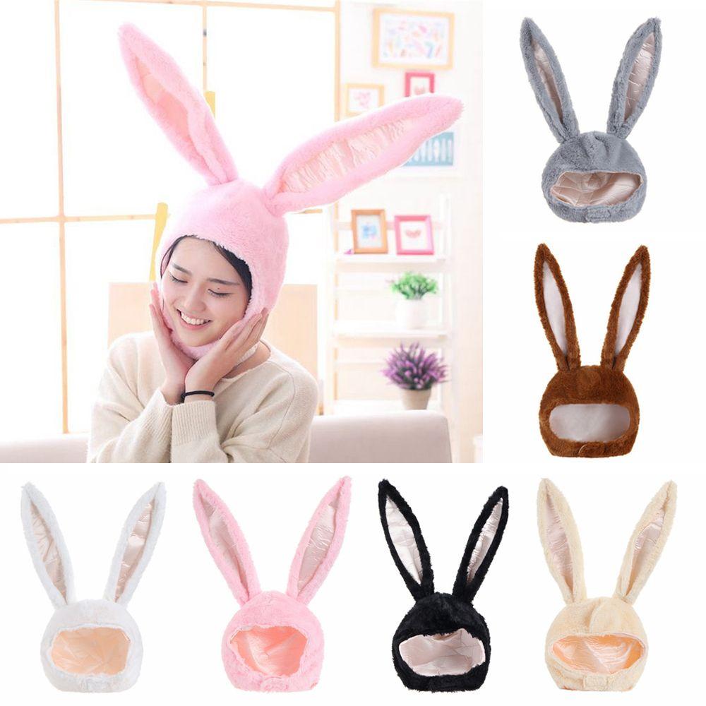 Women Girls Plush Head Warmer Photography Props Holiday Party Favors Hat Rabbit Hat Bunny Ears Hat